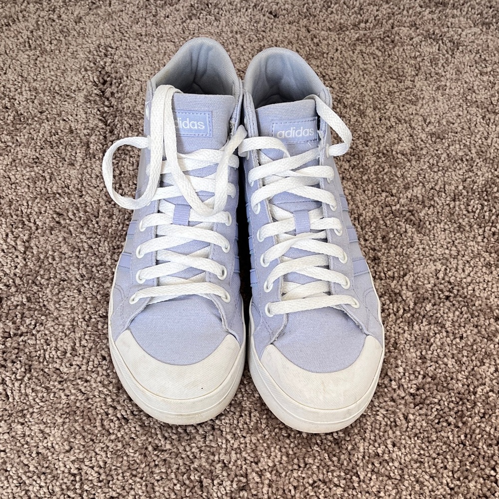 Adidas Lavender Sneakers with White Accents